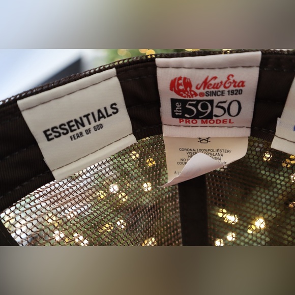 New Era x Fear of God 59FIFTY Mesh Fitted Cap Hat Brown Multiple Sizes - Picture 5 of 10